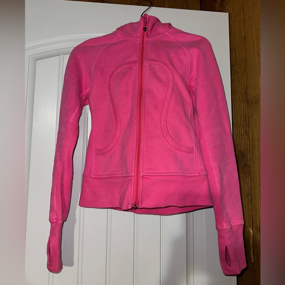 Lululemon Scuba Full Zip Rare Bright Pink Color! Size 4
